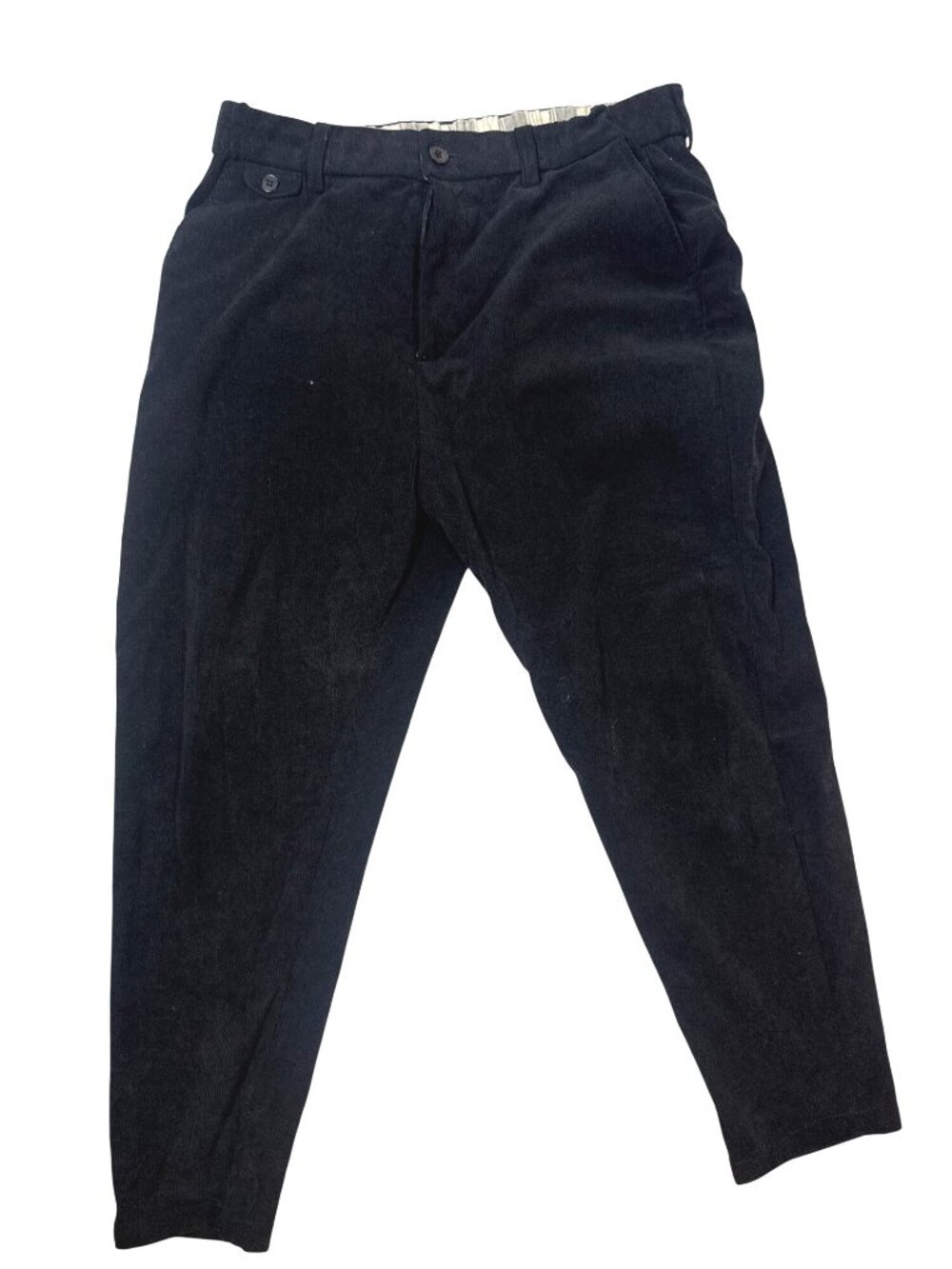 Kidoriman Mens Black Corduroy Pants XXL Size Relaxed Fit Casual Style Business